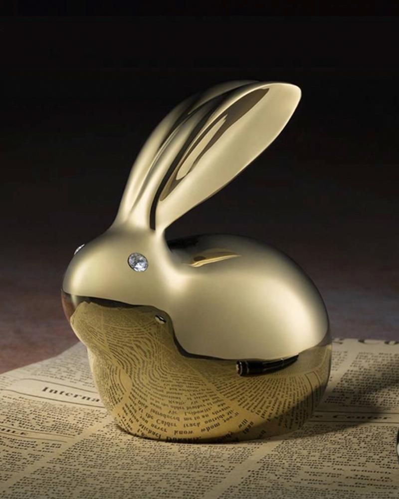 Crystal Brass Lucky Rabbit Home Decoration
