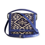 Blue Water Sedge and Leather Mini Handbag