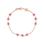 Amour Rose Gold Plated Silver Bracelet with Cubic Zirconia