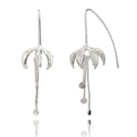 Orchid Large Silver Earrings