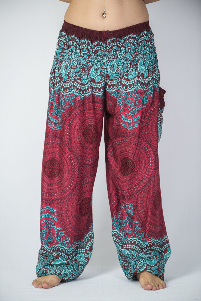 Women's Geometric Red Mandala Yoga Pants