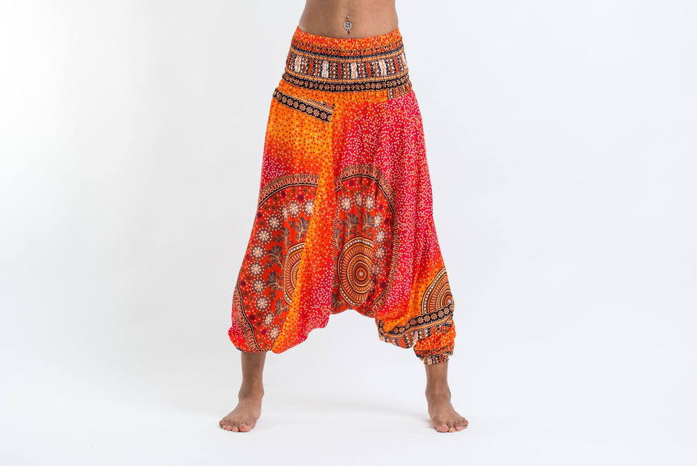 Women's Orange Tribal Chakra Jumpsuit Yoga Pants