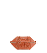 Small Red Origami Bag with Blue Bottom
