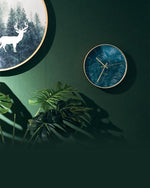 Green Forest Art Wall Clock