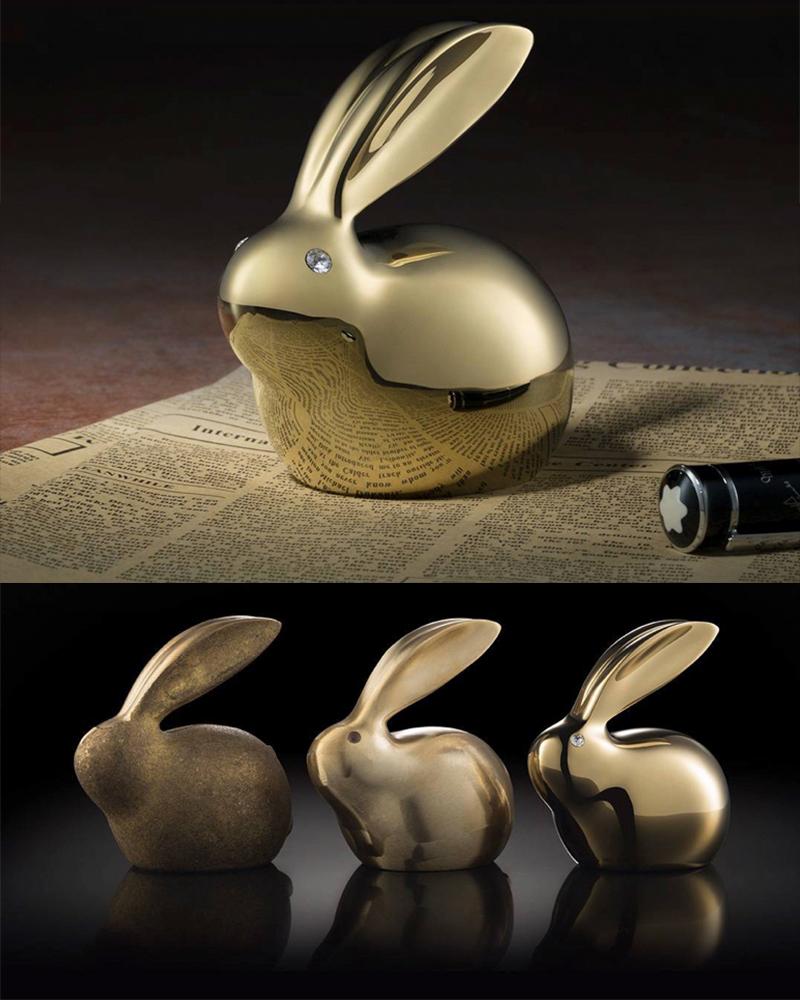 Crystal Brass Lucky Rabbit Home Decoration