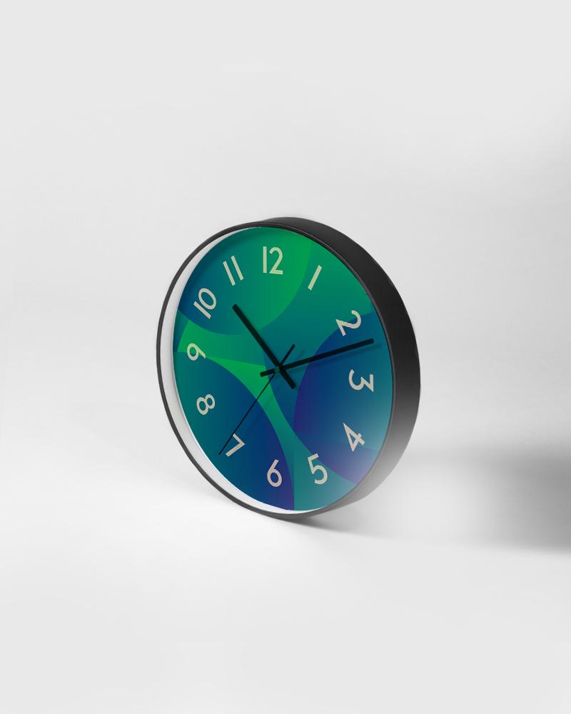 The Gradient Blue Green Art Wall Clock