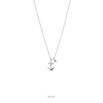 White Gold Plated Silver Anchor Necklace