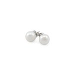 Single Marshmallow Pearl Stud Earrings