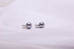 Mini Double Little Grey Pearl Earrings