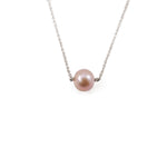 Single Pink Gold Pearl Necklace