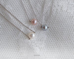 Single Pink Gold Pearl Necklace