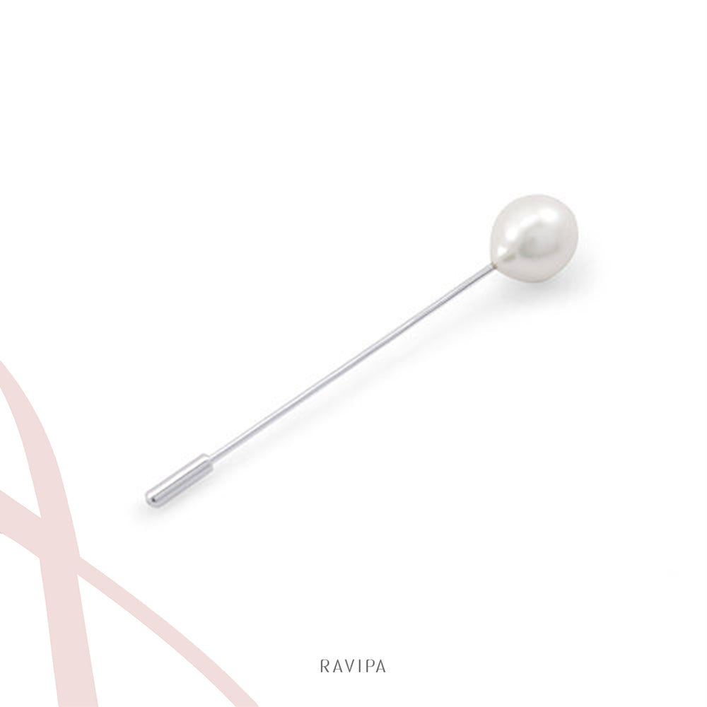 Single Marshmallow Pearl Pin