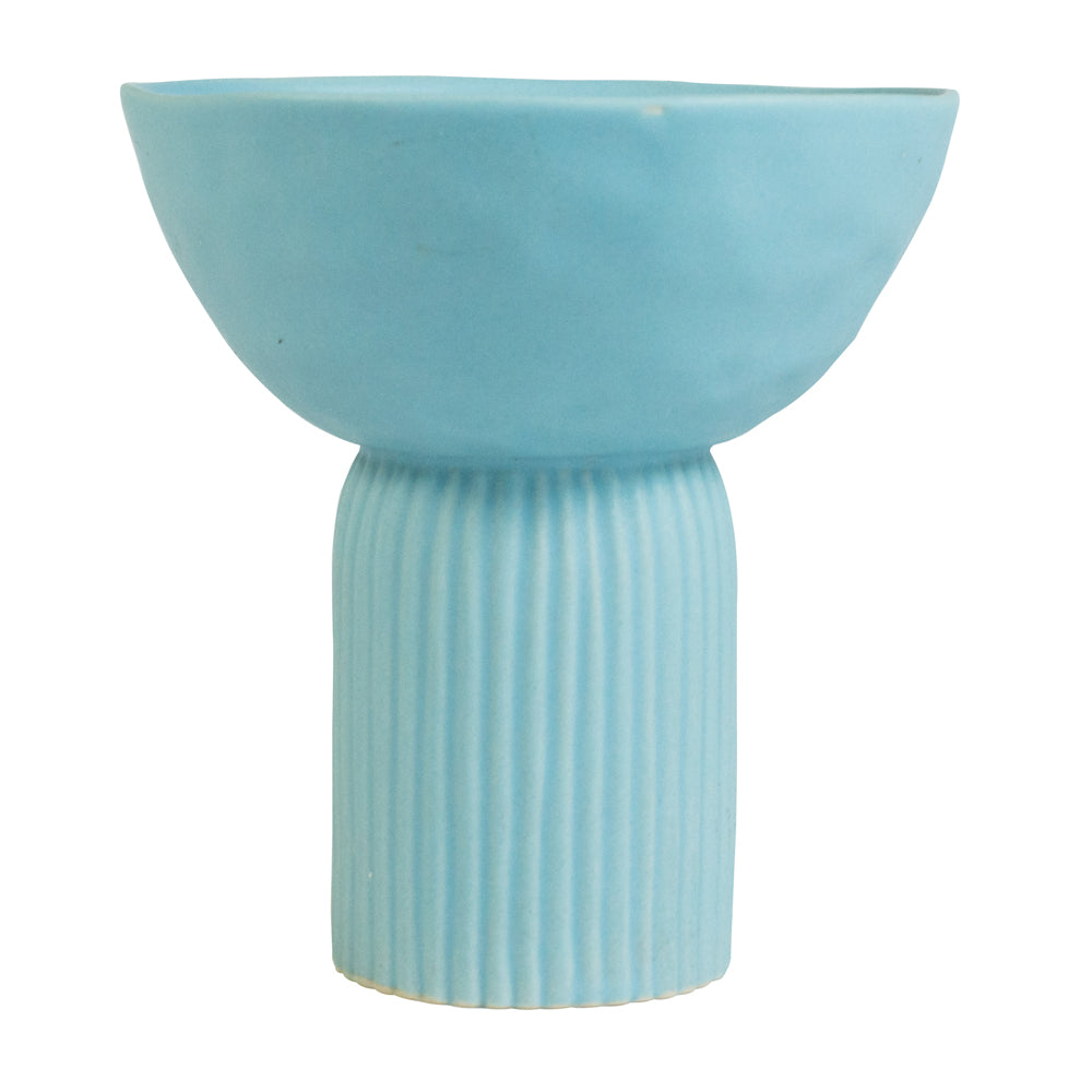 Epoch Blue Small Handmade Stoneware High Bowl