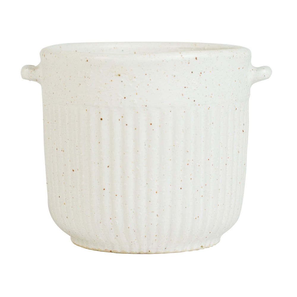 Epoch White Sand Handmade Stoneware Tea Cup