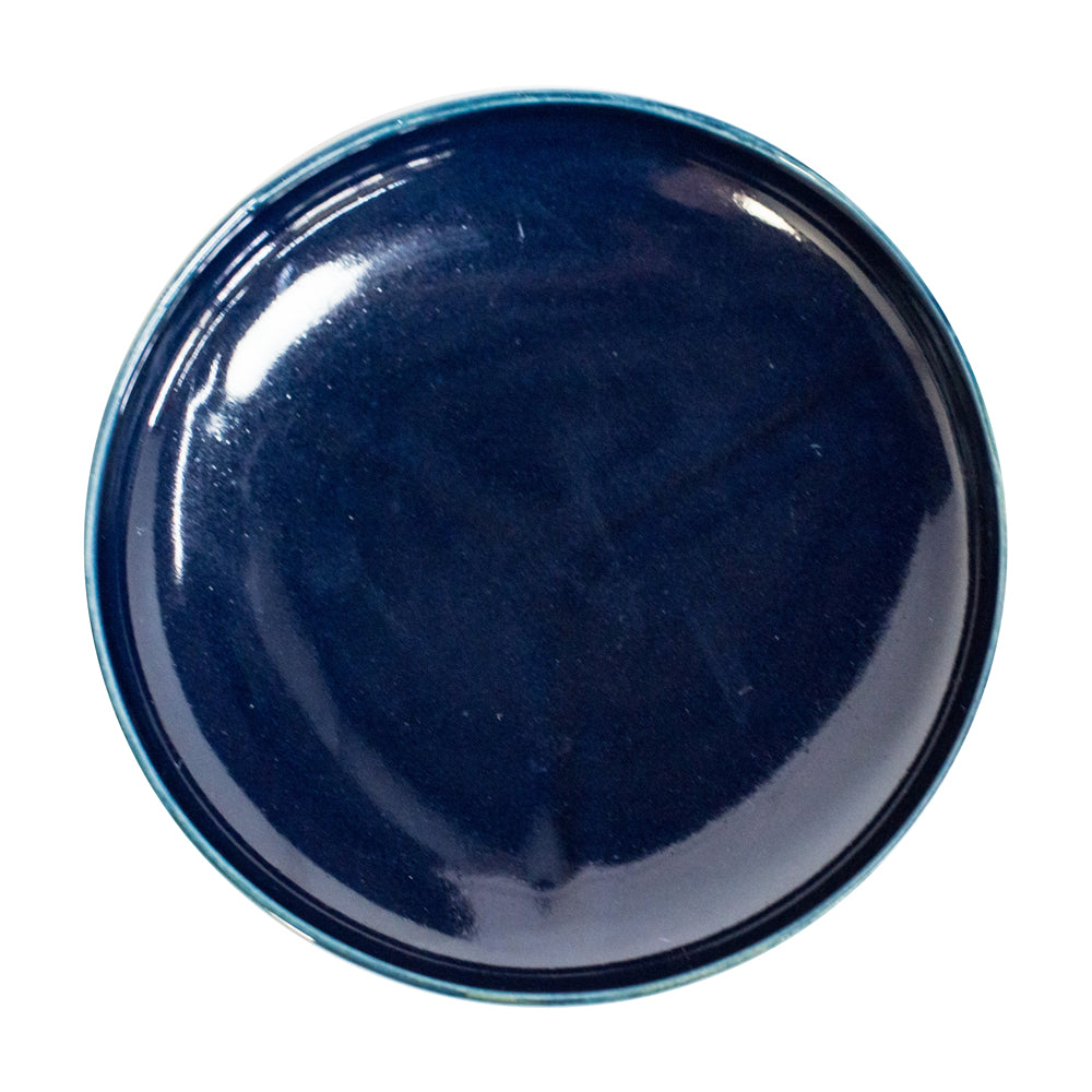 Deep Blue Stoneware Plate