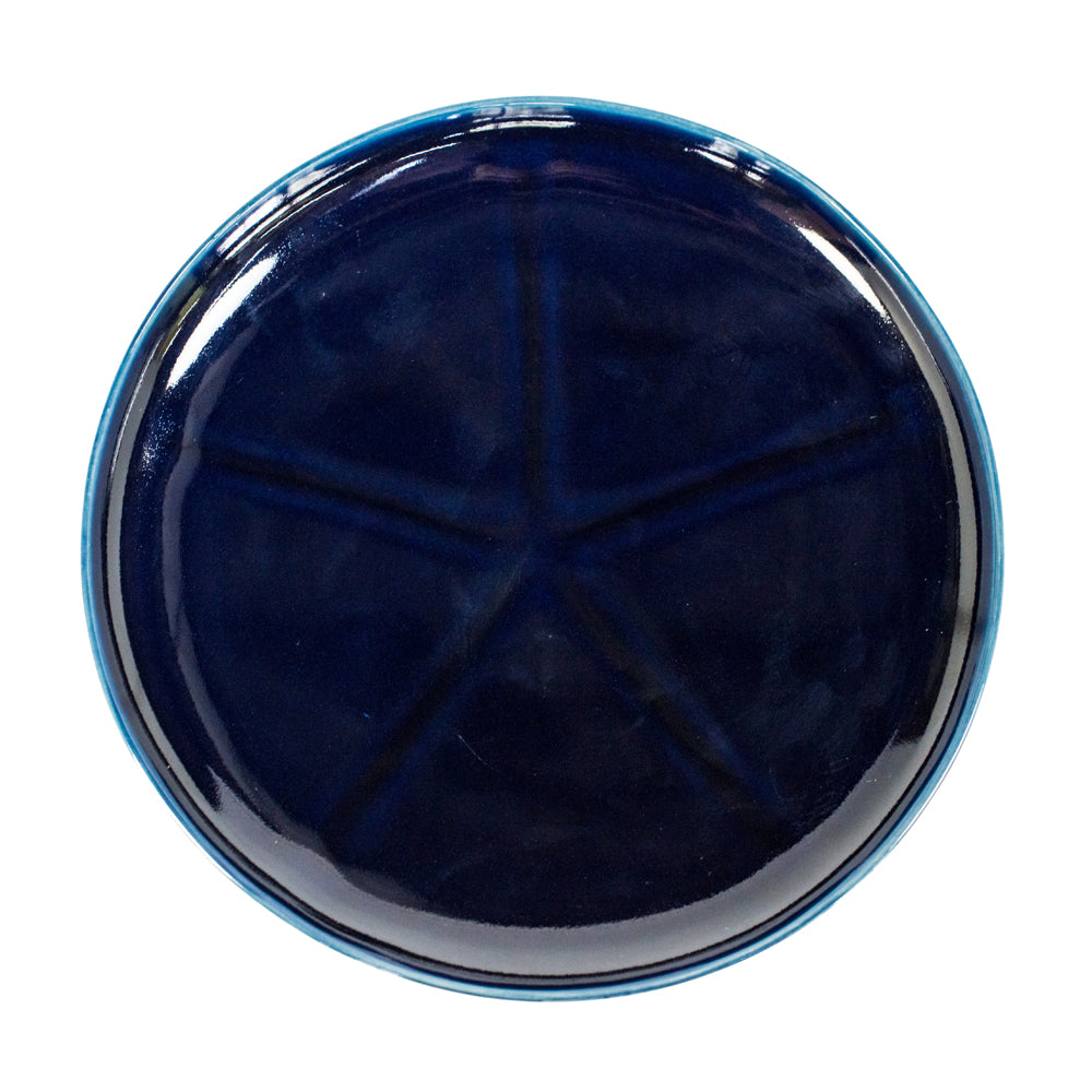 Deep Blue Stoneware Plate