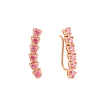 Baby Heart Rose Gold Plated Silver Earrings