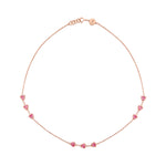 Amour Rose Gold Plated Silver Necklace with Cubic Zirconia
