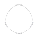 Amour White Gold Plated Silver Necklace with Cubic Zirconia