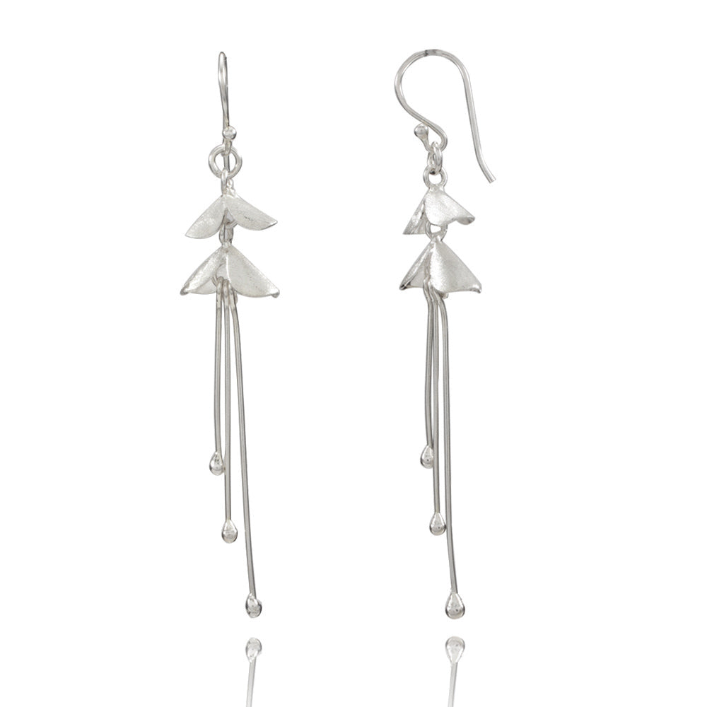 Orchid Small Silver Earrings