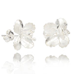 Orchid Silver Stud Earrings