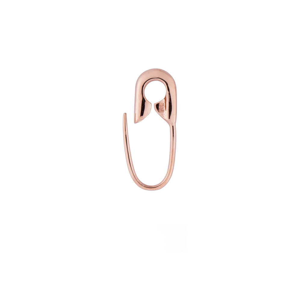 Silver Pin Earring Rose Gold Plated