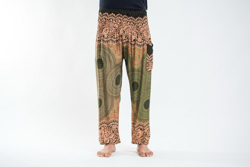 Women's Geometric Olive Mandala Yoga Pants
