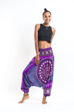 Women's Purple Tribal Chakra Jumpsuit Yoga Pants