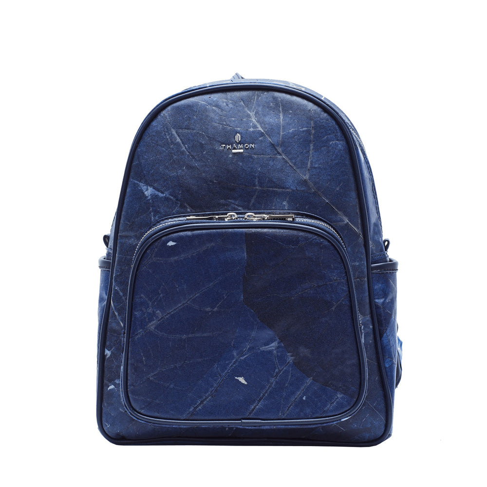 Medium Dark Blue Real Tree Leaf Backpack