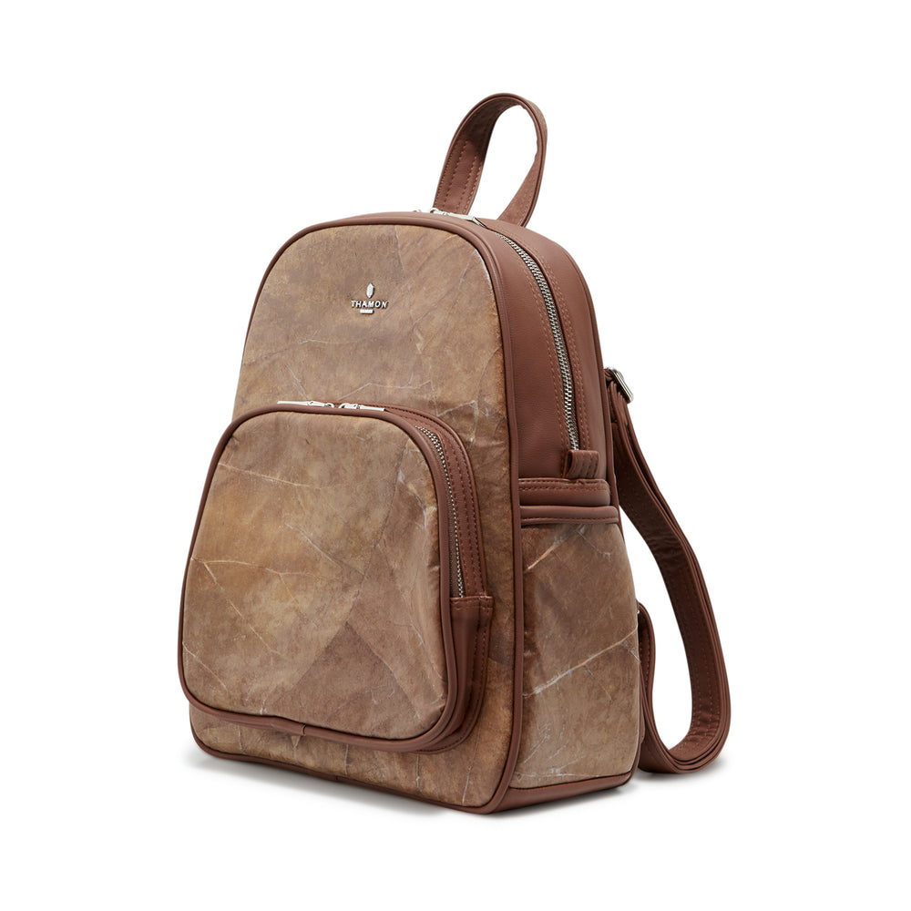 Medium Brown Real Tree Leaf Backpack