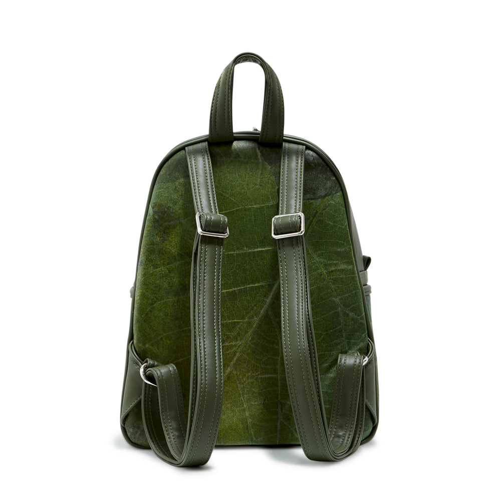 Medium Green Real Tree Leaf Backpack
