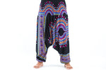 Plus Size Dashiki Drop Crotch Black Yoga Harem Pants Jumpsuit