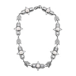 Black Rhodium Plated Silver Choker Necklace with Pearls