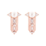 Babylon Rose Gold Plated Silver Earrings with Pearl