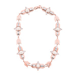 Rose Gold Plated Silver Choker Necklace with Pearls