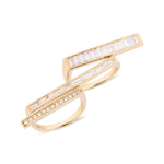 Waree Statement Silver Ring Gold Plated