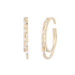 Waree Gold Plated Double Hoop Silver Ear Cuff