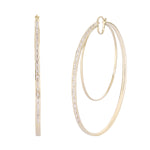 Waree Statment Gold Plated Hoop Silver Earrings