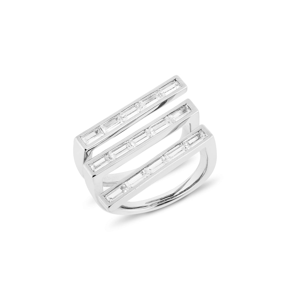 Waree Silver Ring White Gold Plated