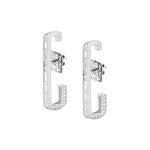 Waree White Gold Plated Silver Earrings