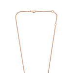 Zip Lariat Rose Gold Plated Silver Necklace with Zirconia