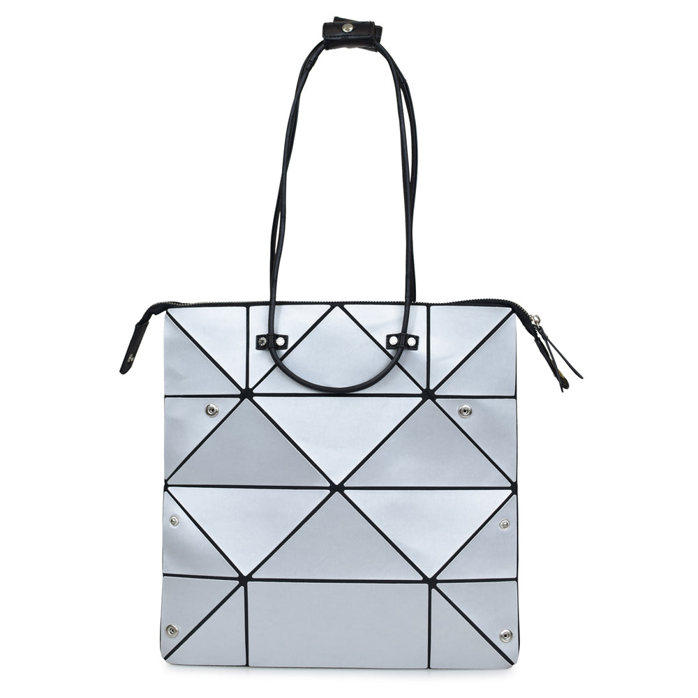 Small Silver Origami Transforming Bag