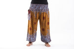 Plus Size Geometric Mandalas Bronze Yoga Harem Pants