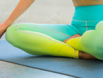 Flexi Lexi Fitness Mint Neon Yellow Ombre Super Soft Stretchy Yoga Pants Legging