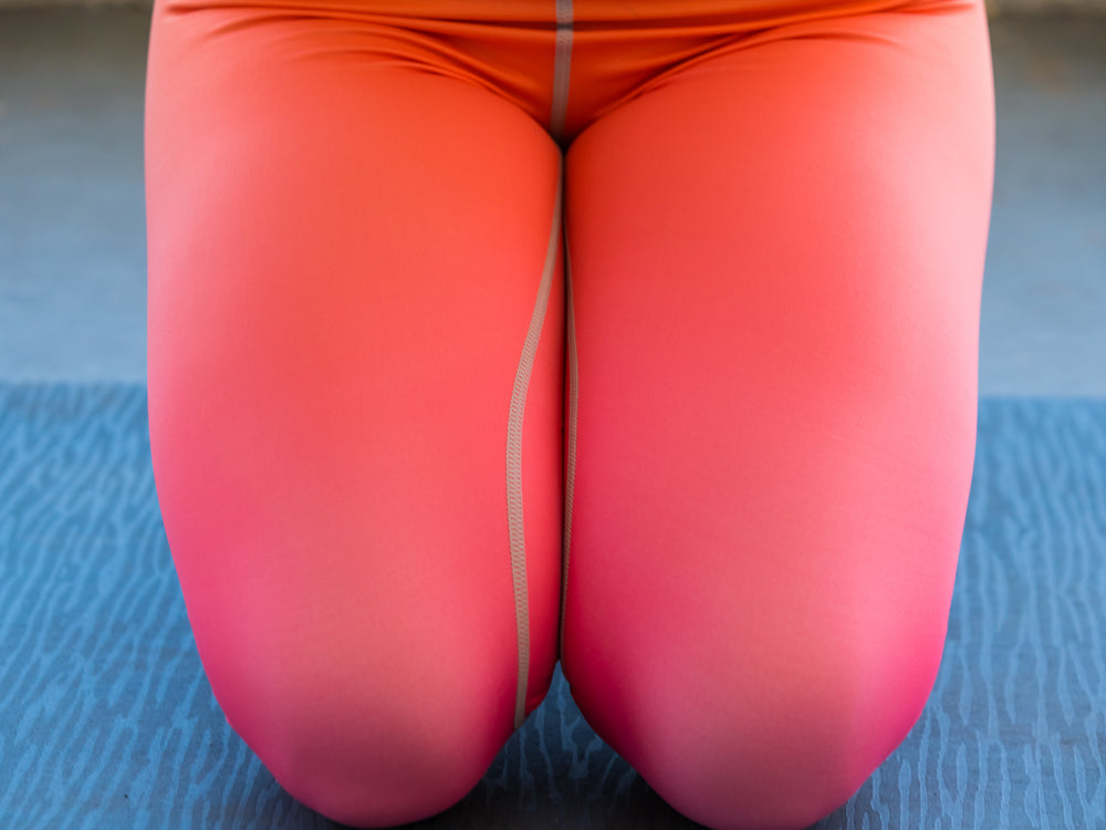 Flexi Lexi Fitness Orange Pink Ombre Super Soft Stretchy Yoga Pants Leggings