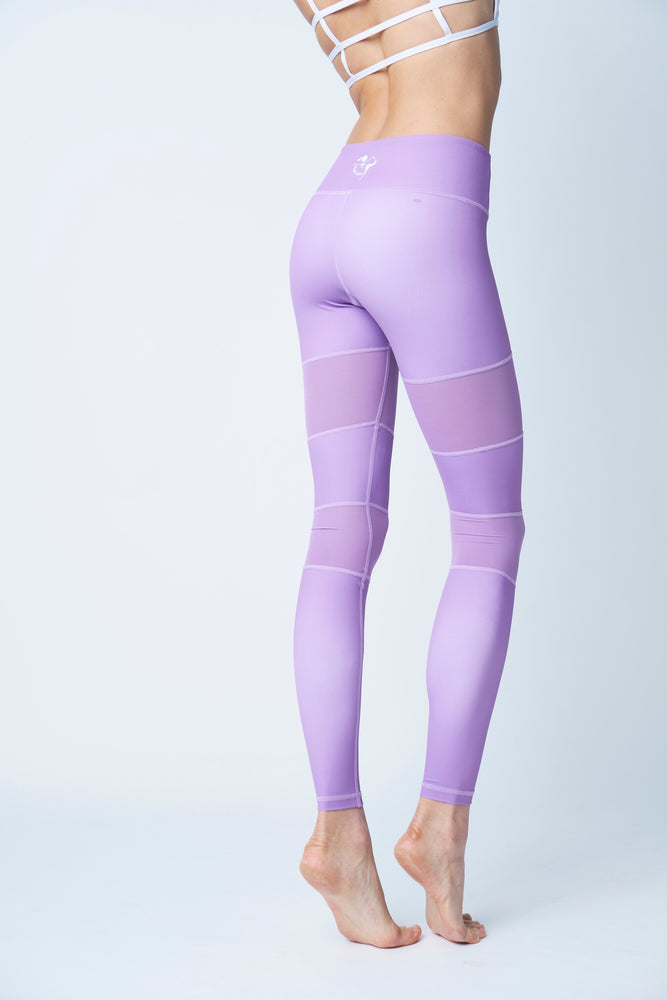 Flexi Lexi Fitness Purple Peek-a-Boo Stretchy Yoga Pants Leggings