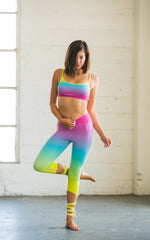 Rainbow Dancer Leggings with Ankle Ties