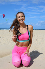 Flexi Lexi Fitness Mint and Pink Two Tone Yoga Nursing Sports Bras