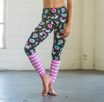 High Waisted Yoga Pants with Rainbow Unicorn Pattern