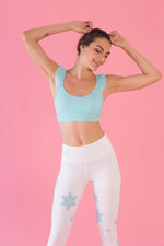 Flexi Lexi Fitness Elsa Sleeveless Yoga Crop Top with Frilly Straps